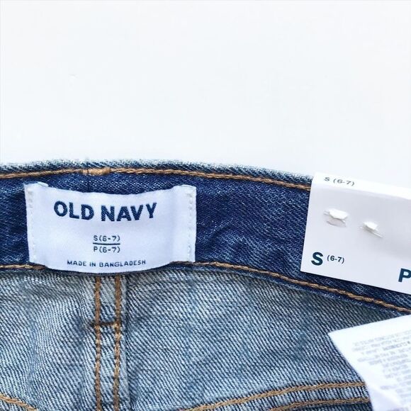 Old Navy NWT raw hem stripe denim skirt (6-7Y) - Picture 3 of 4